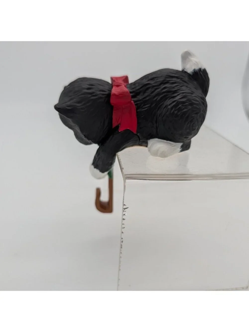 Hallmark Ornament 1988 Kitty Cat Stocking Hanger VINTAGE Black Cat Christmas